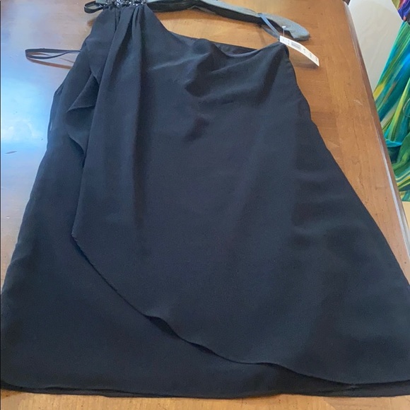 5/48 NWT one shoulder black dress - Picture 6 of 6